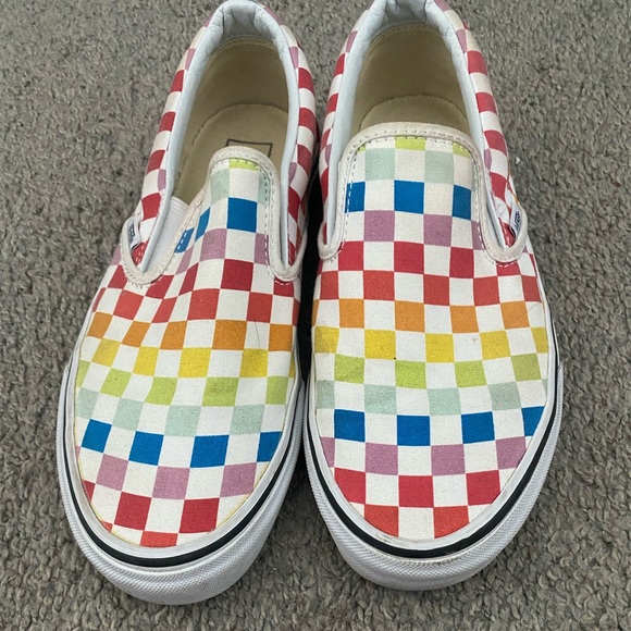 Rainbow Vans slip on - Picture 1 of 6